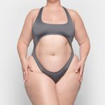 SKIMS  Signature Swim Cut Out Monokini in Gunmetal Photo 3
