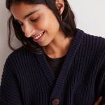 Madewell Deep Indigo Shirttail Cardigan Sweater Photo 1