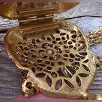 Vintage Gold Purse Long Chain Necklace Photo 2