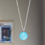 Handmade spiral swirl uzumaki funky boho fairy style simple necklace🌀 Photo 2