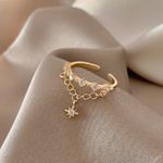18K Gold Plated Adjustable Eight Photo 1