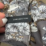 Trouvé Drape Front Lightweight Trench Coat Jacket Floral Scarf Accent Size Large Tan Photo 10