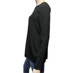 Enza Costa Women’s Size 0 XS Black Pleated Back Pullover Long Sleeve Top Shirt Photo 3