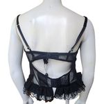 For Love & Lemons Iris Bustier Corset Black & Cream Lace & Mesh (L) Photo 5