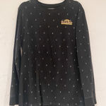 Dutch Bros Mustache Crewneck Long Sleeve T Shirt in Black Yellow Large Photo 0