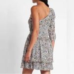 EXPRESS  X Rachel Zoe Printed One Shoulder Ruffle Mini Dress M Photo 1
