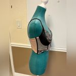 Victoria's Secret Victoria’s Secret Very Sexy Long Line Bra 36D – Black & Tan Floral Embroidery Photo 4