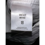 EXPRESS  Vintage Mid Rise Lace-Up Raw Hem Jean Shorts White Stretch 18 Plus Photo 5