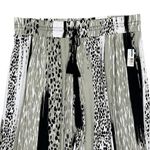 NWT New Directions Black, Tan and White Tie Waist Wide Leg Pants Size XL Black Photo 1