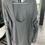 PINK - Victoria's Secret PINK Victoria’s Secret Gray Sequin Tee Photo 2