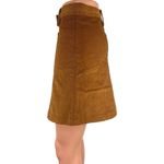 NEW Farrow Brown Corduroy Velvet Velour Button Front Mini A Photo 1