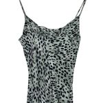 ZARA Leopard Print Cami Spaghetti Strap Drape Neck Tank Top Blouse XS Green Grey Photo 5