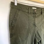 J.Jill army green denim pants jeans women's size 8 cotton spandex deep pockets Photo 1