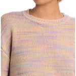AQUA  Pastel Knit Sweater Colorful Striped Pullover‎ Crew Neck Casual Top M Photo 3