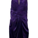 Adrianna Papell Evening Dress Womens 12 Purple Polyester Lined Padded Bra Cups Photo 0