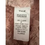 Vocal Vest Womens XL Pink Open Cardigan Lace Suede Coquette Whimsy Sheer Photo 5