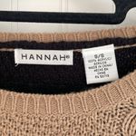 Hannah Colorblock Sweater Dress Black, Beige, and Gray Cable Knit Bodycon Size S Black Photo 2