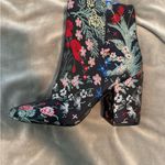 Vince Camuto  Black Floral Embroidered Heeled Boots Photo 4