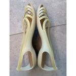 Crocs  Isabella Huarache Jelly Flats Sandals Shoes Cream Translucent Women Size 8 Photo 6