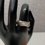 Sterling Silver Multi Strand Twisted Stacking Ring Modern Minimalist Size 8.5 Photo 2