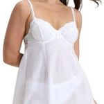 Auden Babydoll Dress Woven White Cotton Lace Lingerie Womens Small New With Tag Photo 0