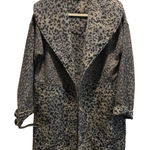 Mystree  Leopard Print Shawl Collar Cardigan Jacket Women Size Large Photo 0