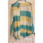 Very J Tie Dye Cardigan Open Front Lightweight Cover Up Beach Summer M Photo 4