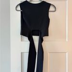 Wild Fable Sleek Black Tie-Back Crop Top Photo 1