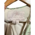 Gal Meets Glam Collection Shelby Floral Ruffle Maxi Dress Sage Pink Size 14 Green Photo 2