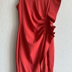 Enfocus Studio Pink Ruched One Shoulder Cocktail Dress Size 4 Photo 0