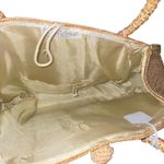 1950s Veldore of Houston Straw Beaded‎ Embellished Floral Top Handle Bag Italy Tan Photo 8