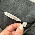 Soft Surroundings  Full Zip Jacket Sweatshirt Size M Raw Hem Oversized Grey Black Photo 2