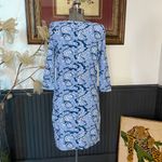 Gretchen Scott Magpie Plentiful Blue Paisley Boat Neck Dress Sz 0/2 Shrimp 💚🎀 Photo 5