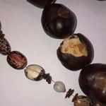 Buckeye Chestnut Castor Beans Boho Chunky Retro Necklaces Brown Photo 6