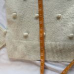 Madewell White Size M Bobble Dashwood V-Neck Sweater Coziest Yarn Swiss Dot Photo 6