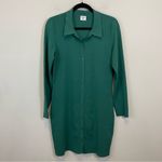 Aritzia Sunday Best Emerald Green Long Sleeve Slim Ribbed Mini Dress Size XL Photo 2