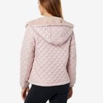 Kate Spade  Light Pink Mixed Media Hooded Quilt Coat Photo 1