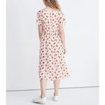 Madewell Tie-Sleeve Ruffle-Waist Midi Dress Pink Floral Sz 22 Cottagecore Plus Photo 1