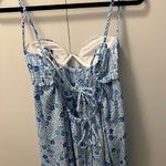 Boutique Strappy Floral Blue and White Babydoll Sundress Photo 6
