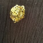 GOA Collection black tiered maxi skirt with circles of gold sequins size S/M Photo 5