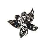 1980 Sarah Cov Butterfly Brooch Pin Costume Designer Jewelry Peach Green Vintage Gold Photo 3