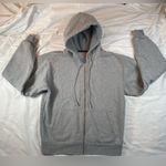 Brandy Melville Grey Hoodie Zip up front, Cotton Blend One Size Photo 1