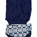 Tempt Me  navy‎ Tankini Abstract bottoms Large cross cross straps in back Photo 0