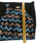 Tulle Women's Medium Sleeveless Crew Neck Sequin Sheath Dress Blue Brown Black Photo 4