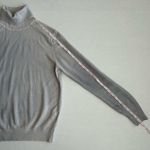 Uniqlo Sweater Women's Gray Tie Dye 100% Wool Lightweight Turtleneck Medium Photo 6