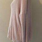 Brandy Melville  Pink Ribbed Pullover Sweater Photo 2