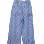 LC Lauren Conrad Blue Striped High Rise Cropped Pants Photo 1