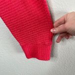 Anthropologie by Womens V-Neck Coral Pink Waffle Knit long sleeve Sweater XL Photo 6