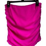 Jay Godfrey Hot Pink Silk Ruched Gathered Sides Mini Skirt Size 4 Photo 0