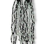 Free People  Bohemian Shell Beaded Ocean Eyes Dangle Earrings Black Pearl NWT Photo 2